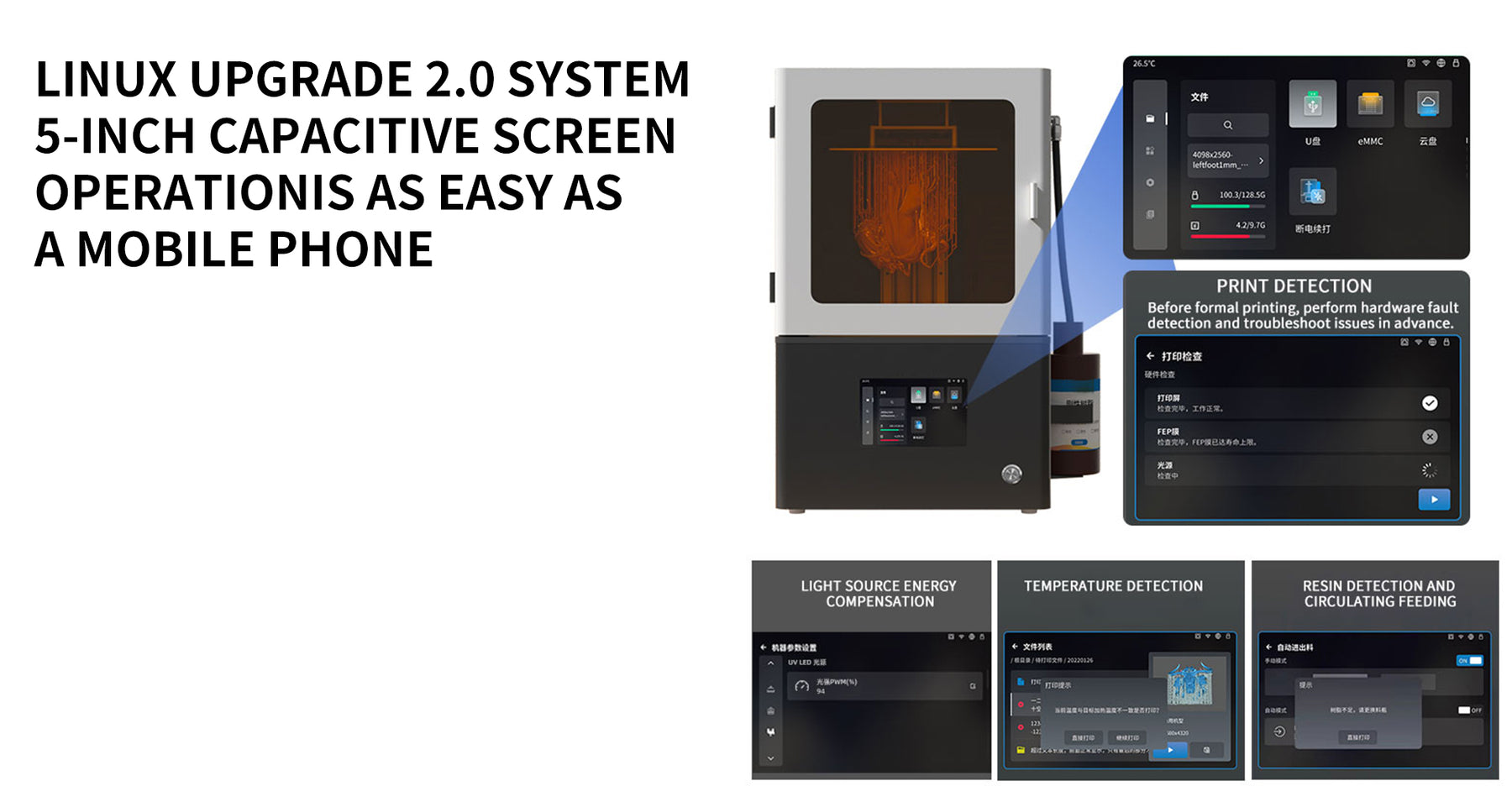 Emake3D LCD Printer 10.1 Inch 16K Intelligent Operation