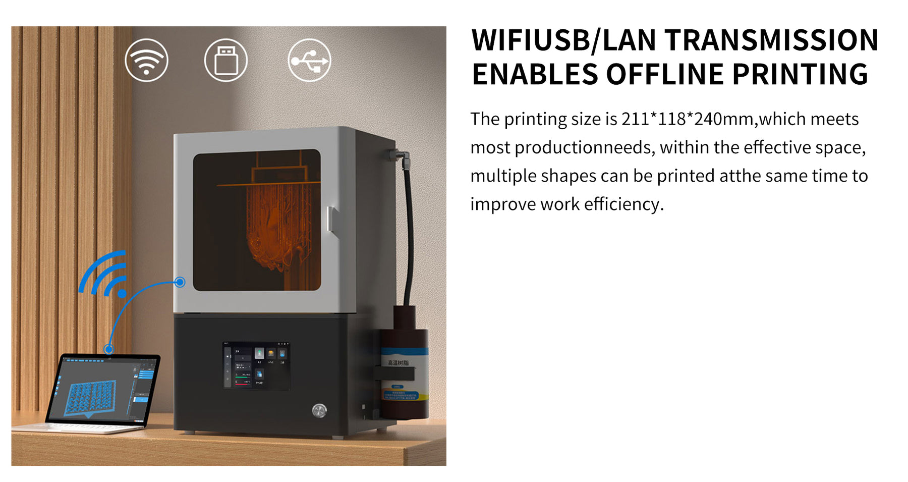 Emake3D LCD Printer 10.1 Inch 16K Intelligent Operation