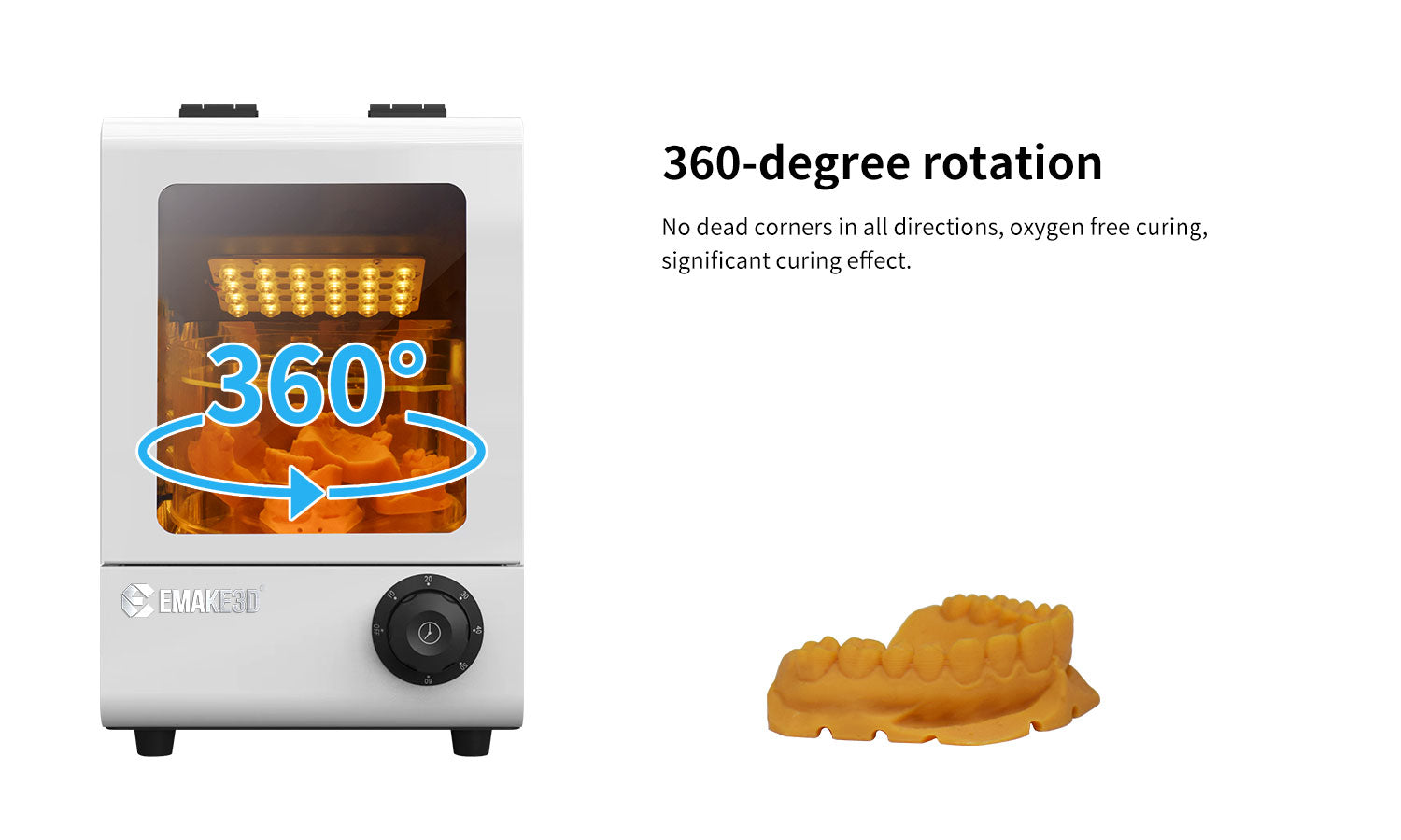 Professional fast 3D model curing machine used in dental, jewelry applications