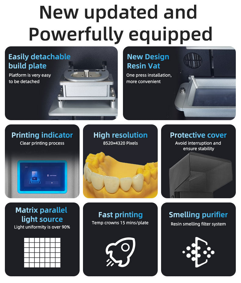 Fast Printing Dental 3D Printer 6.8 inch 9K Mini Pro LCD Printer